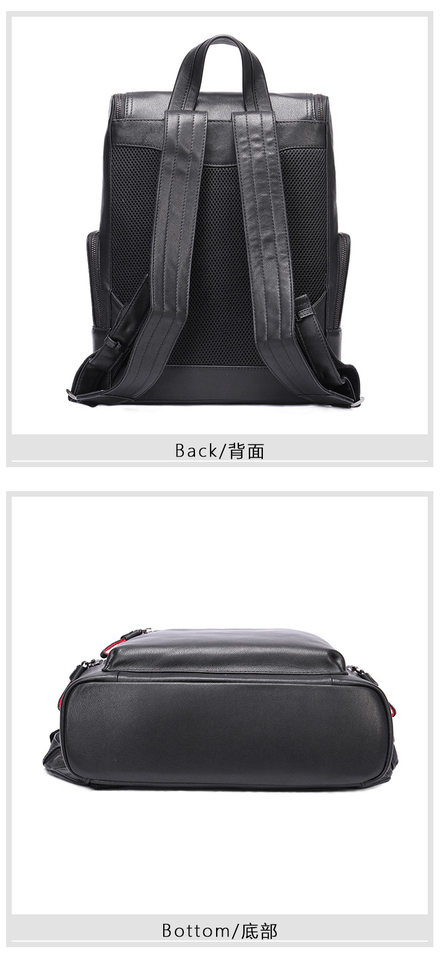 Ba lô nam da bò thật vân cá sấu, ngăn laptop 14 inch, kiểu công sở — 816 màu đen, 9197 màu đen, 9157 màu đen, 9196 màu đen chi tiết 25