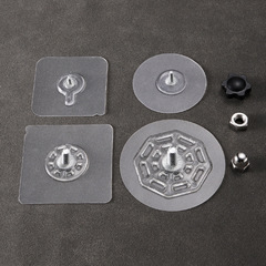 免打孔M5螺絲粘貼無痕釘強力防水粘掛鈎透明免釘貼掛相框照片粘鈎