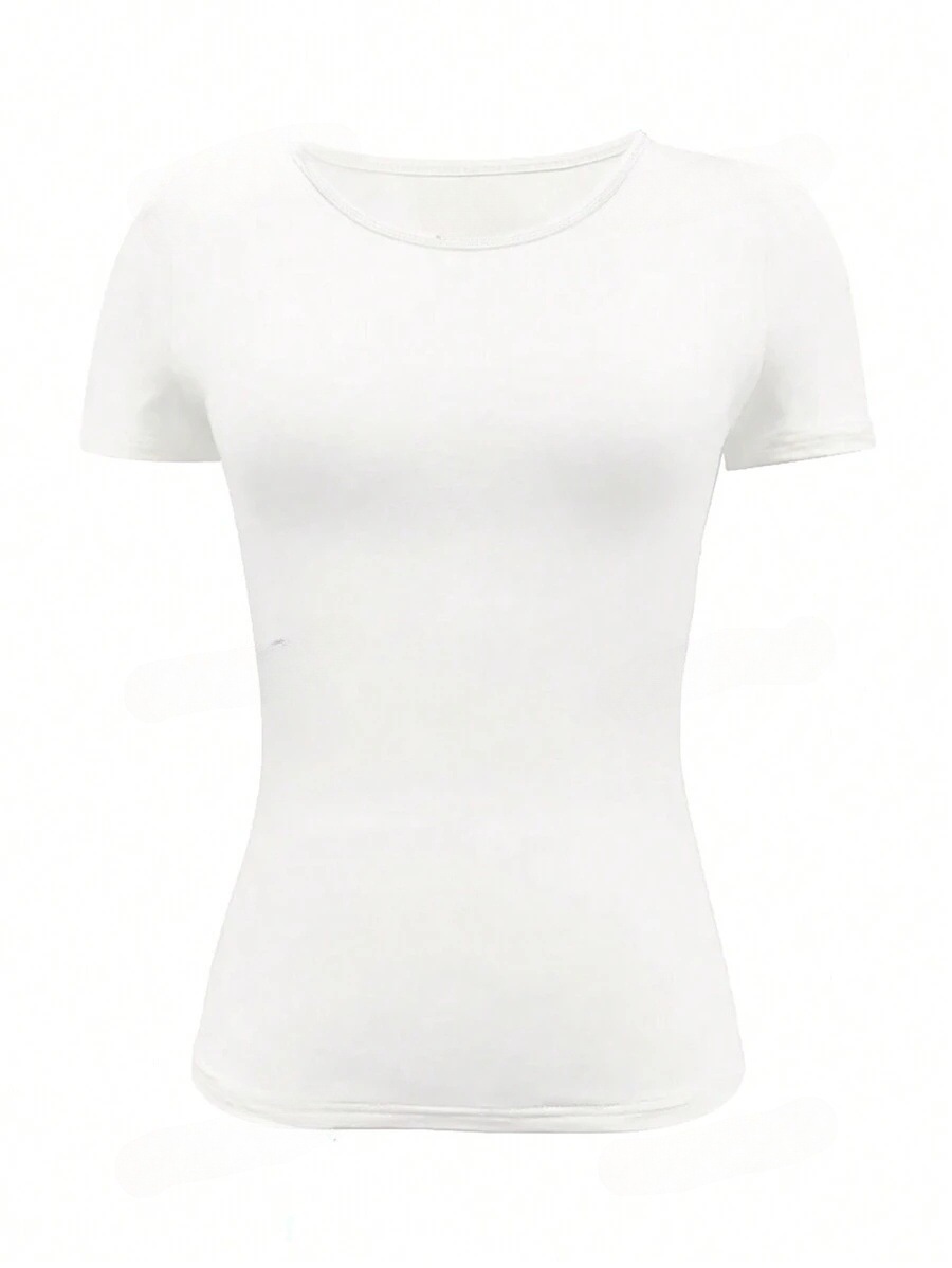 2024 Hot-Selling European And American Style Slim Fit Round Neck Short Sleeve T-Shirt Cross-Border Trade_ecoleips.com