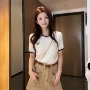 夏季小众撞色新款上衣