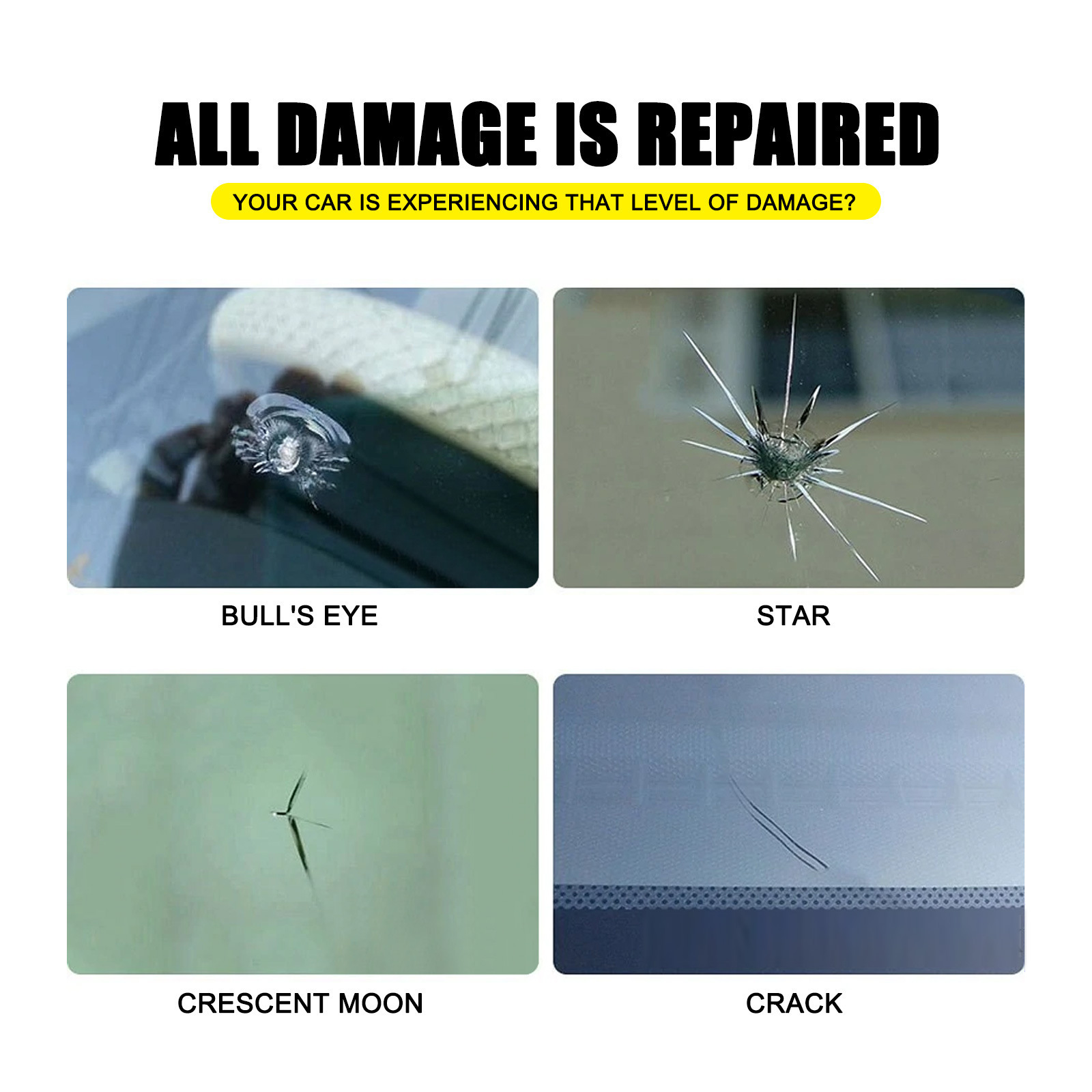 Eelhoe Car Glass Repair Glue Windshield Crack Repair Adhesive Glass Repair Glue