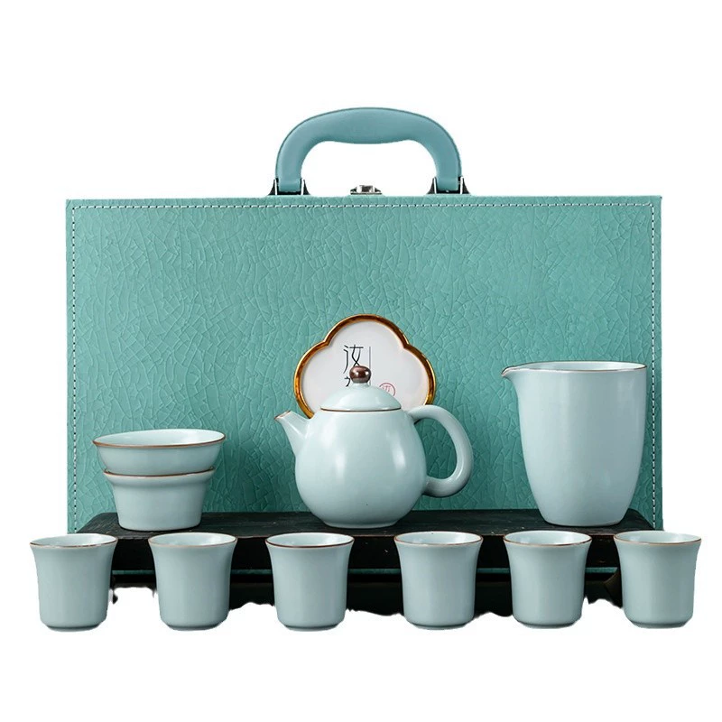Ceramic tea set for home use, teapot, simple and elegant design, Birthday gift