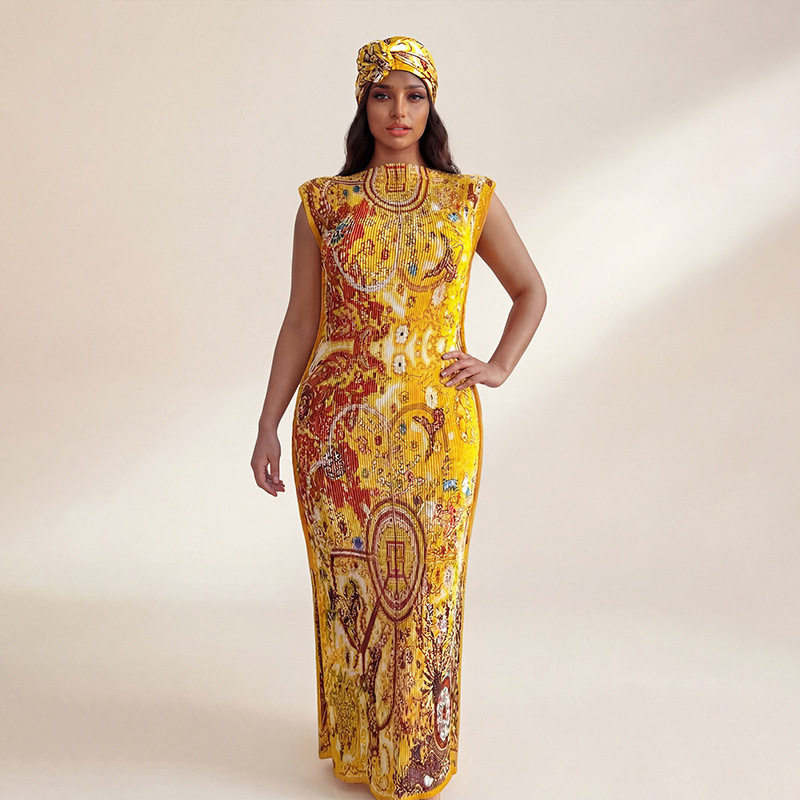 Golden, boho style