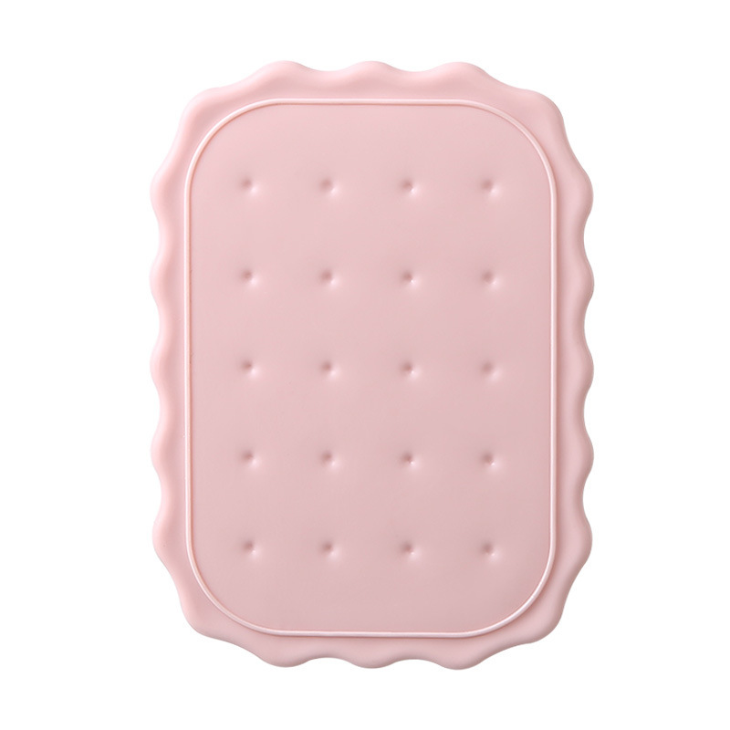 Espejo plegable con forma de galleta, espejo de maquillaje para mujer con peine, espejo de mano para retoques para estudiantes, espejo de maquillaje plegable, exclusivamente para ventas transfronterizas.