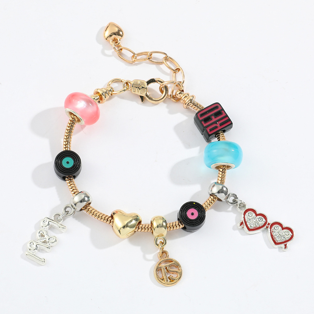 Casual Cute Cartoon Character Letter Heart Shape Alloy Snake Chain Chain & Link Bracelets Wholesale display picture 3