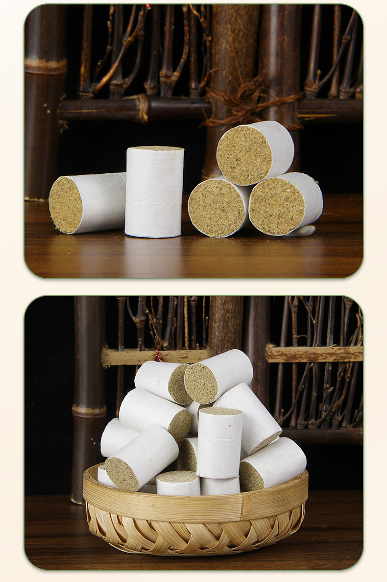 Five-Year Aged Moxa Cones Ai Zhu 20:1 Ratio 1.8x2.7cm 54 Pieces for Moxibustion preparation