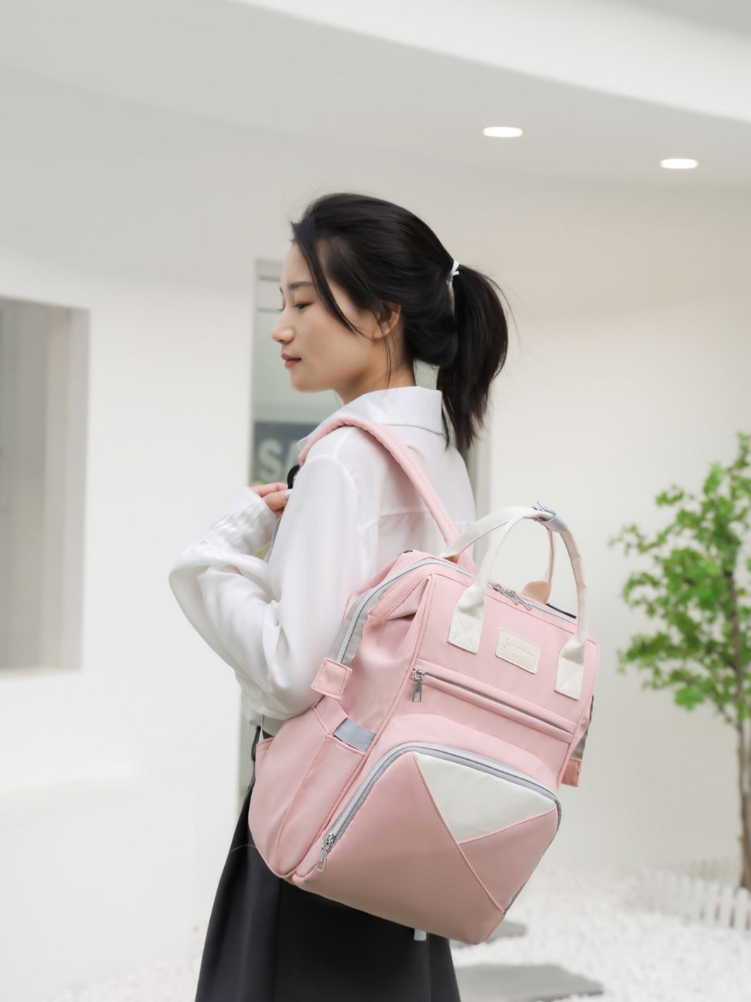 Comercio exterior al por mayor bolsa materna e infantil multifuncional moda casual impermeable momia bolsa mochila de gran capacidad para caminar bebé