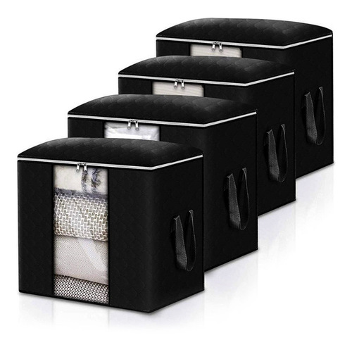 Household cotton blanket storage bag large capacity moving printed non-woven fabric quilt organizer foldable clothing storage bag