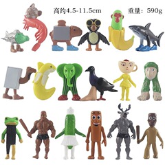 国境を越えた新製品外国AI山海経フィギュア通通木棒人トララ靴を履いたサメ人形モデル