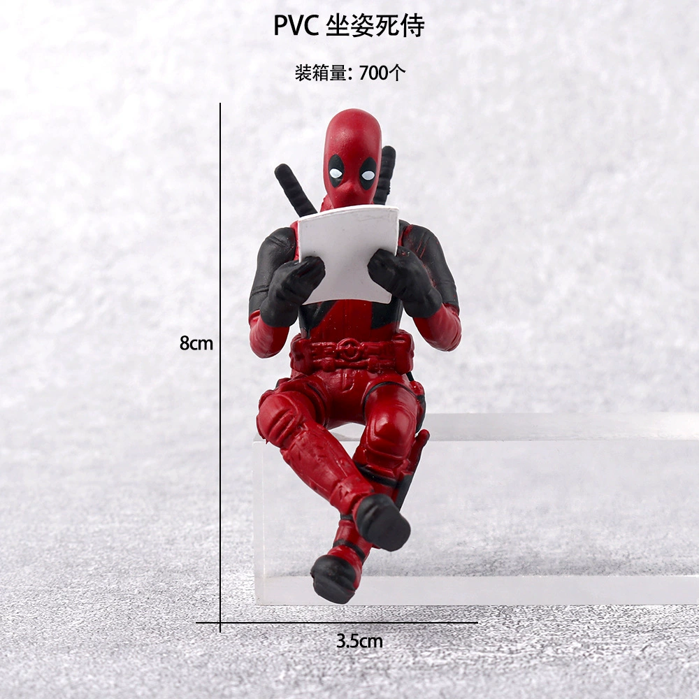 Союзом мести Мини Дэдпул качает приводы Creative Car Doll Blind Gacha Sitting Deadpool Desktop Swatings