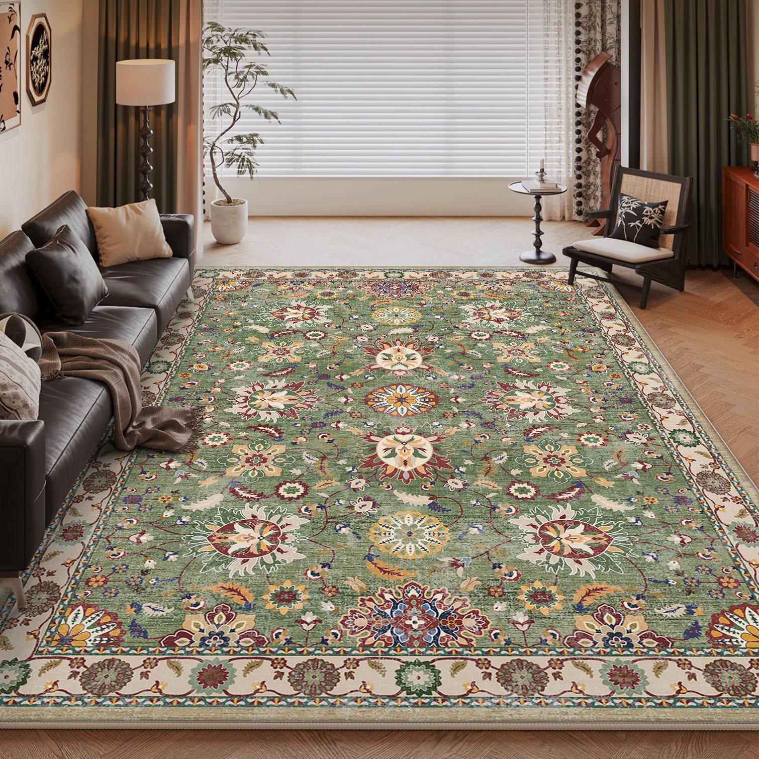 Alfombras de sala de estar, alfombras de cama de gran área, alfombras de mesa de té de sofá, alfombras de cachemire retrógradas americanas image 19