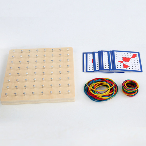 New Montessori Creative Geometric Peg Board Children's Early Education Brain Development Mathematical Transform Wood Toys Wholesale