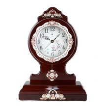 北极星钟表现代欧式轻奢座钟 客厅家用静音钟表 办公室装饰复古表