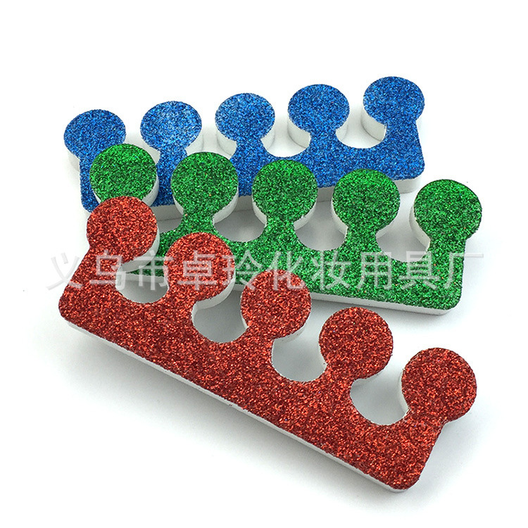 Nuevo dedo del pie del dedo del polvo del brillo del algodón del dedo del pie aislamiento herramienta de recubrimiento de esmalte de uñas fabricante