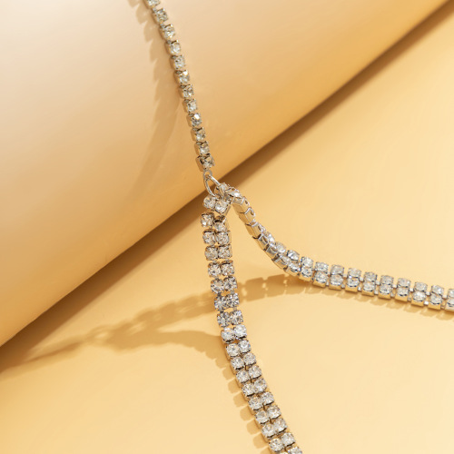 European and American cross-border hot selling multi-layer claw chain sexy thigh chain Beach elastic belt rhinestone chain sexy leg chain for women