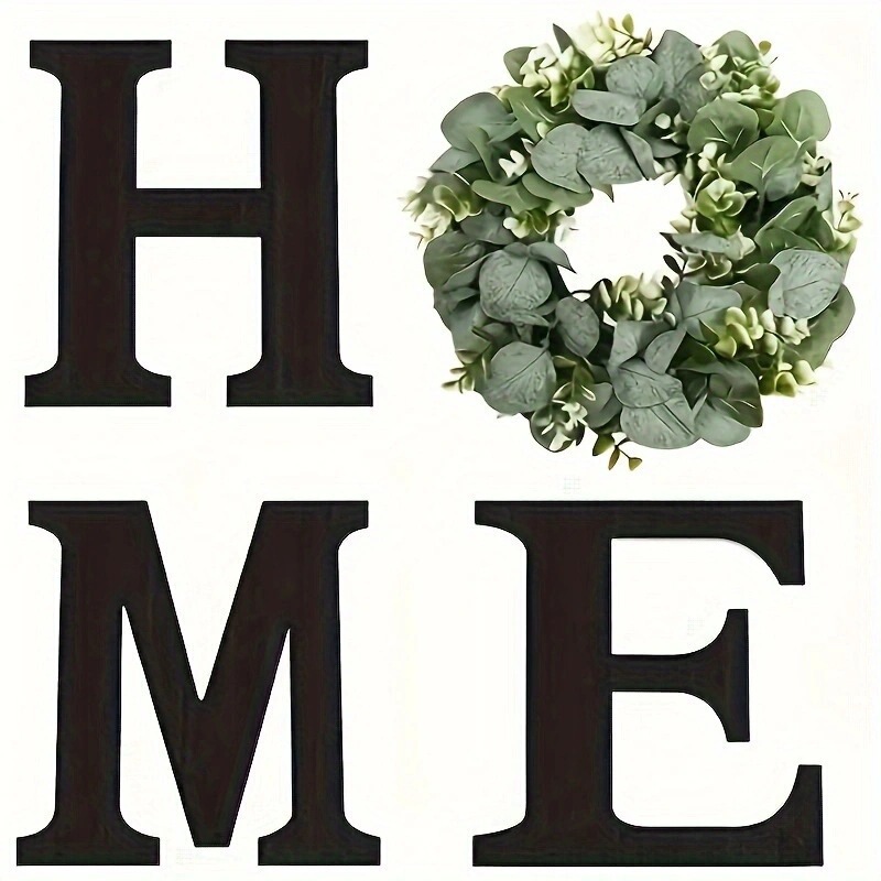 跨境Home木制墙壁挂饰春季字母花环圣帕特里克节装饰夏季欢迎门挂|undefined