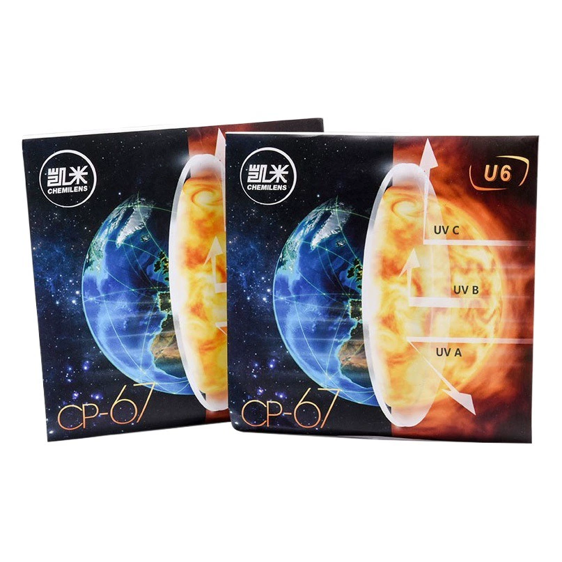 Kemi U6 Jinang, износостойкие линзы, меняющие цвет, с защитой от синего света, U2, противообрастающие, 1,74, асферические очки для близорукости, очки Danyang