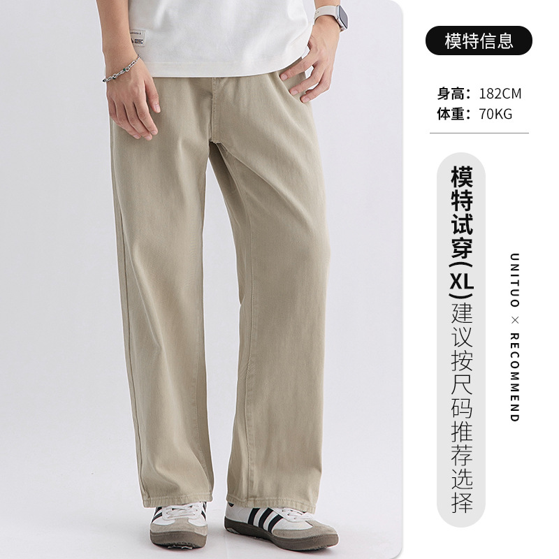 Casual estilo americano vintage algodón herramientas de piernas de cocina de cocina para hombres otoño invierno 2026 nuevo estilo japonés pantalones largos sueltos para hombres
