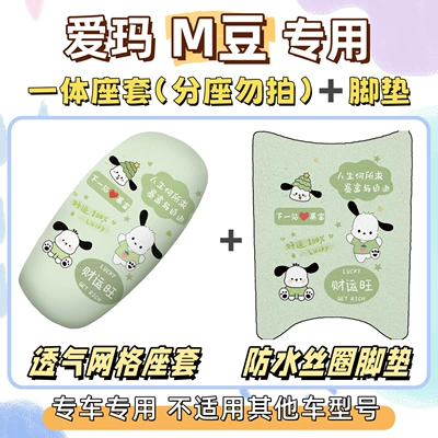 loop waterproof foot mats — Electric vehicle foot mat - breathable-combination-yb-pacha-dog-green-emma-m-bean