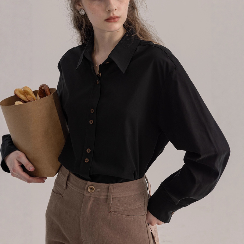 Dailyart "Frida's Rose" Suede Forged French Commuter Long-Sleeved Shirt with Embroidered Back Dailyart "Frida's Rose" Suede Forged French Commuter Long-Sleeved Shirt with Embroidered Back