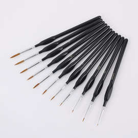 跨境三角杆勾线笔套木杆狼毫描线笔勾边笔油画水彩绘画尖头笔