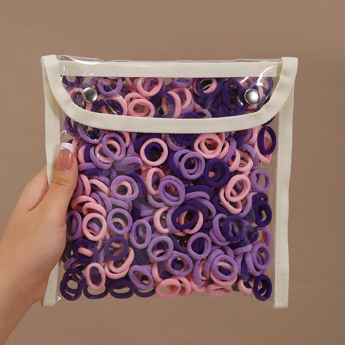 Cuerdas de cabeza para niños niñas cuerdas de cabello de alta elasticidad correa de goma duradera para bebés sin marcas anillo de cabello no daña el cabello cubierta de cuero de color