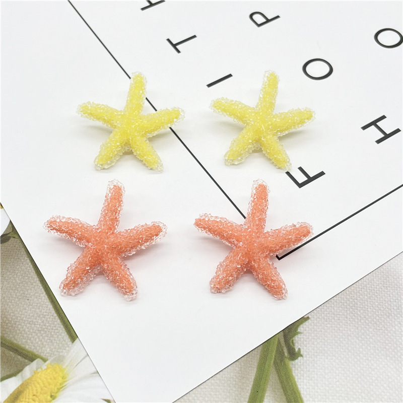 Pendientes De Estrella De Mar De Color Caramelo De Moda Simple Coreana display picture 1