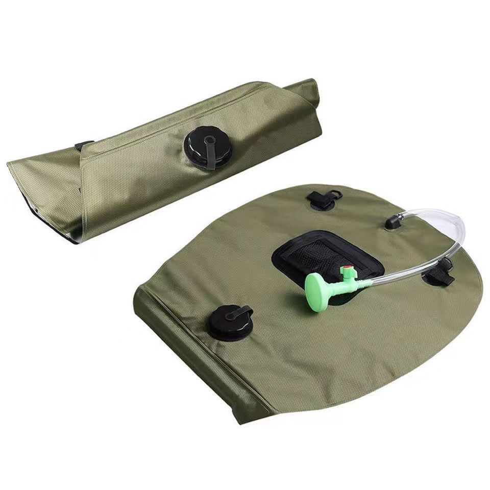 Bolsa de ducha solar portátil para exteriores, para camping, almacenamiento de agua para baño al aire libre, fácil de colgar, transfronterizo