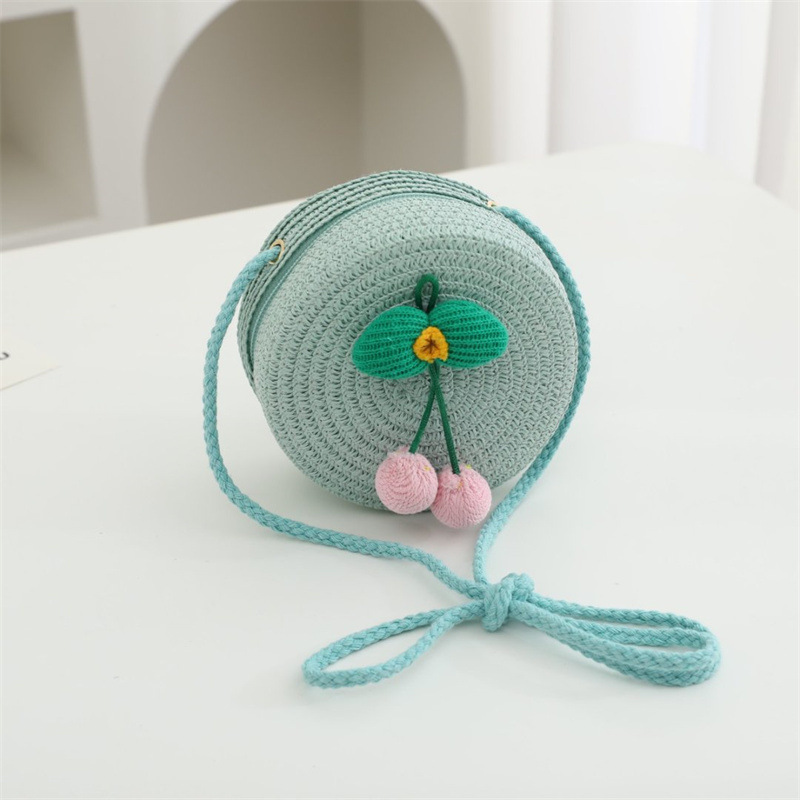 과일 녹색 공 둥근 가방 직경 12cm