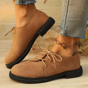 Platform loafers, English style, leather, comfortable plus sizes 35–42