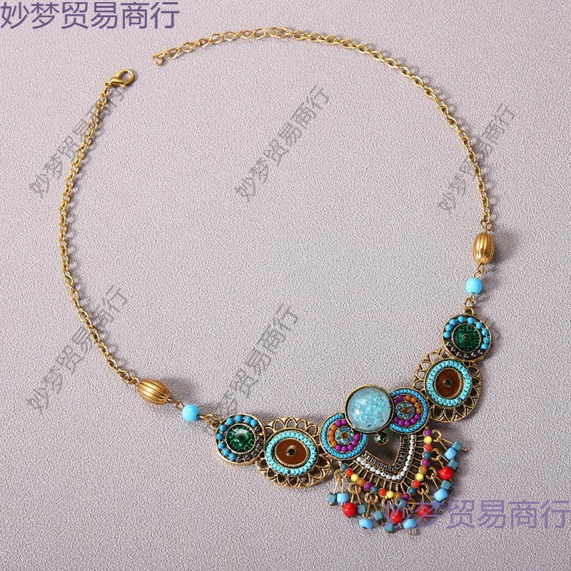 Одежда для путешествий в этническом стиле, головные уборы, комплект сережек, цепочка на лоб для путешествий в экзотическом стиле Юньнань, длинная заколка для ушей с кисточками