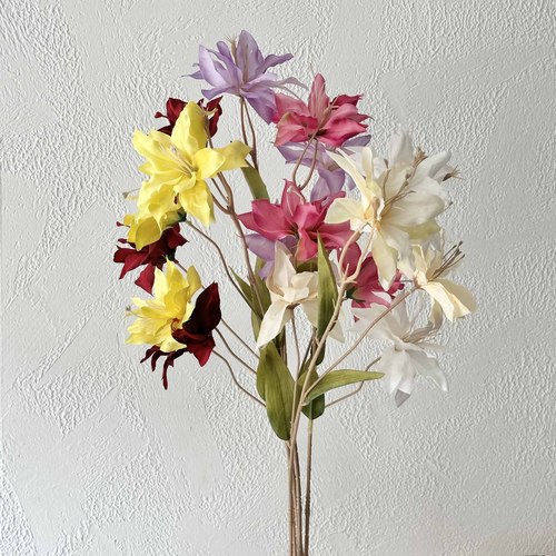 3-head Saylily artificial flower home decoration living room flower arrangement ornaments wedding decoration road flower arrangement fake flowers