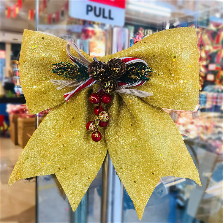 クリスマスの祝日の装飾の大きいサイズの立体はクリスマスの蝶結びのホテルのデパートの装飾のペンダントの壁掛けを結びます。|undefined