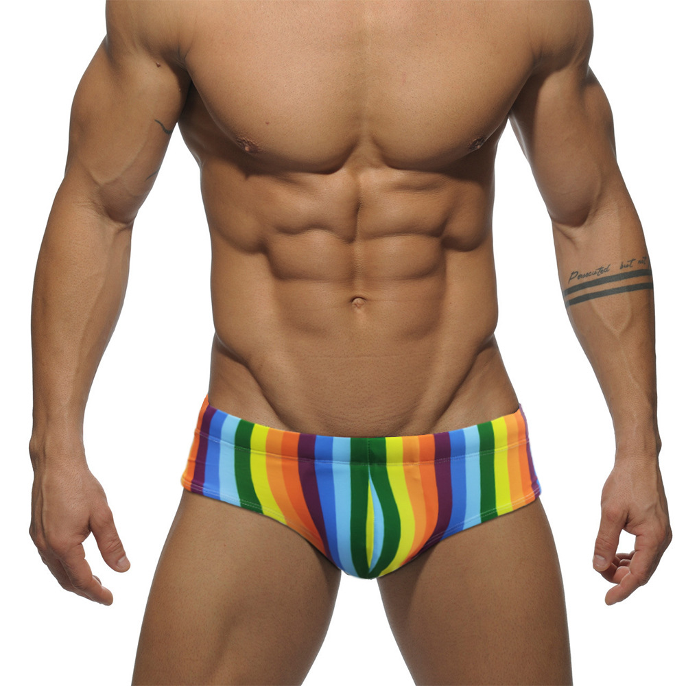 Rainbow Belt Cup Swim Trunks 2