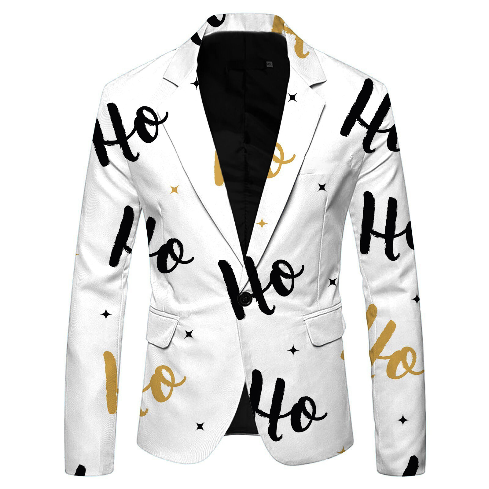 Comercio exterior europeo y americano nuevo estilo 2024 nueva moda casual letras navideñas chaqueta de traje para hombre WL008