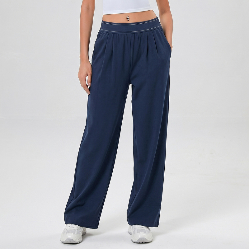 Cross-Border Straight-Leg Alo Pants Women's Fitness Wear Quick-Dry Loose High-Waisted Versatile Casual Sports Wide-Leg Yoga Long Pants Cross-Border Straight-Leg Alo Pants Women's Fitness Wear Quick-Dry Loose High-Waisted Versatile Casual Sports Wide-Leg Yoga Long Pants