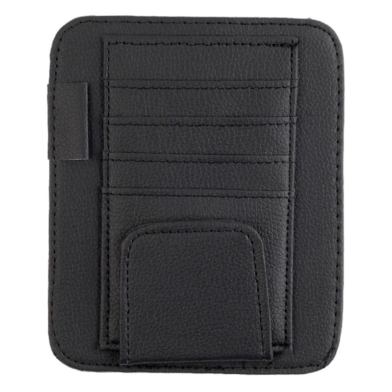 Автомобильные принадлежности Автомобильный держатель для купюр Пластина Ян Сертификат Визитница Держатель Многофункциональный автомобильный кожаный держатель для ручек Держатель для очков