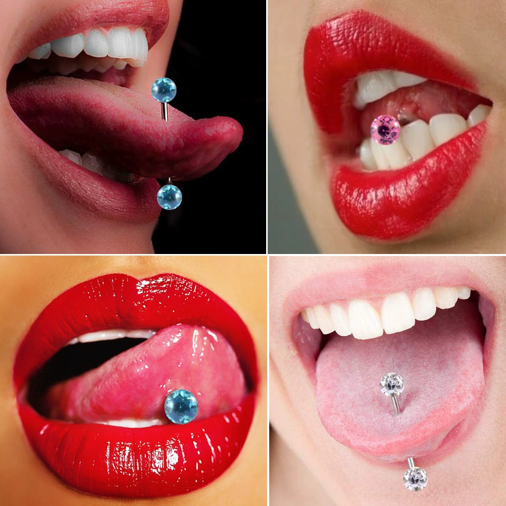 Tongue piercing, earrings, set, Amazon