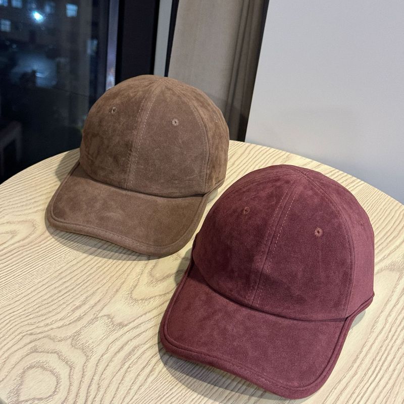 韩版仿鹿皮绒加宽加长棒球帽女秋冬百搭显脸小休闲鸭舌帽大头围男|undefined