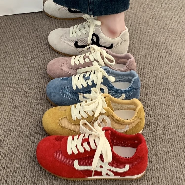 Explosive Breathable Mesh German Training Shoes White Women's Shoes Women's 2025 Summer New All-match Casual Sports Board Shoes