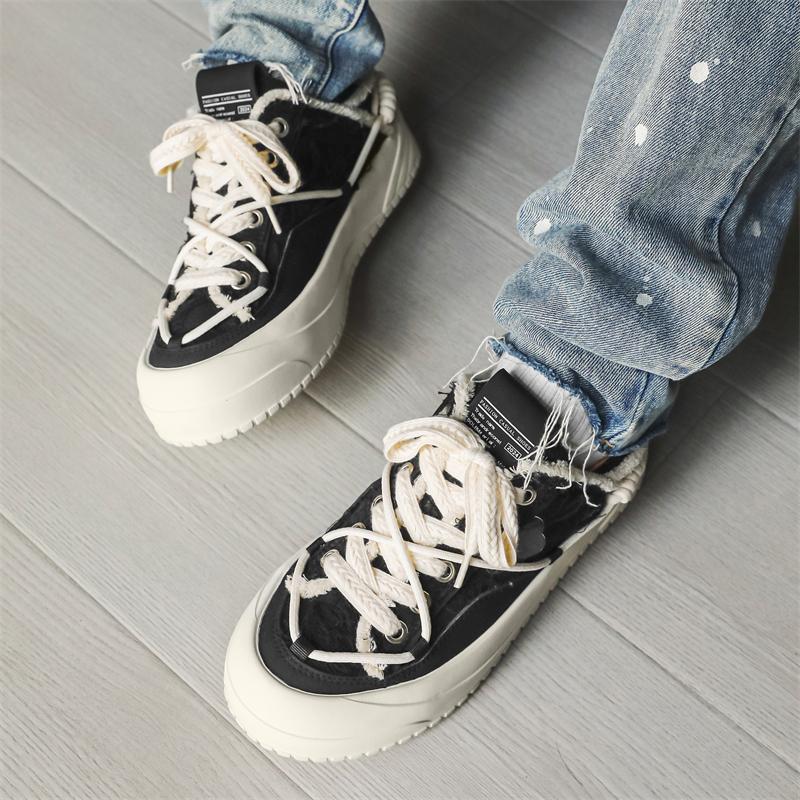 Men’s Thick-soled Canvas Casual Sneakers For Summer Walking_voghion.com