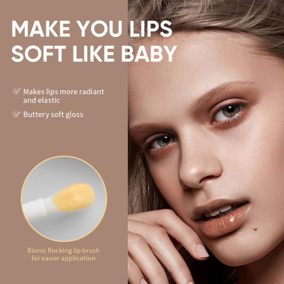 Cross-border new silky butter mirror lip gloss lipgloss customizable milk honey night lip repair oil