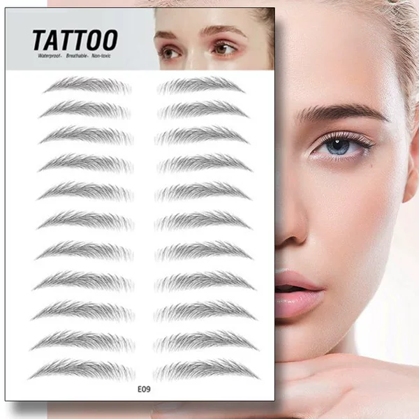 Cross-border eyebrow lazy artifact simulation eyebrow tattoo stickers 8 optional easy to operate black Xiaoli school eyebrow stickers
