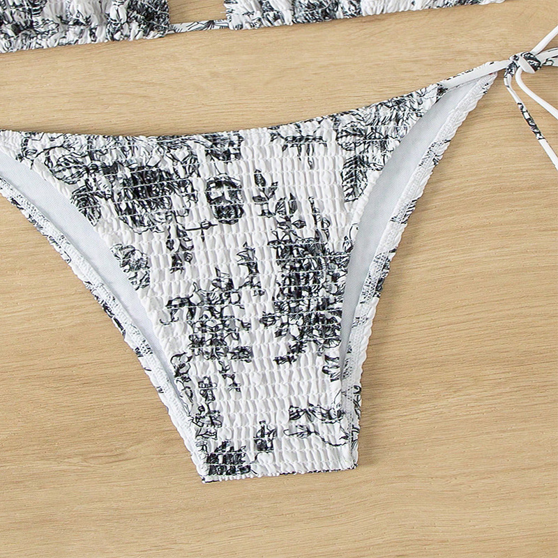 GraceChic Huludao Swimwear 2025 New European And American Sexy Floral Swimsuit For Women High-end Beach Bikini_voghion.com