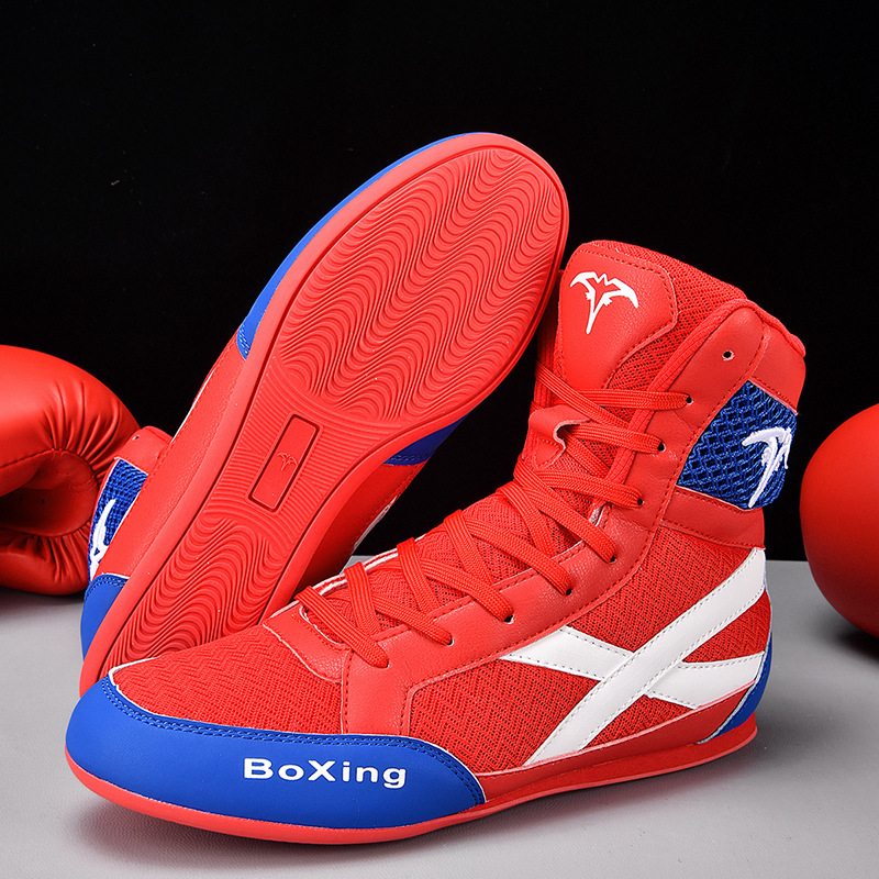 Professional Boxing Shoes, Sanda Fighting Shoes, Non-Slip, Wear-Resistant, Martial Arts Training, Taekwondo, Muay Thai, Men's Fighting Shoes, Breathable