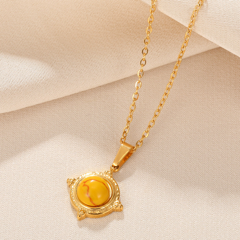 20g Weight 0.03µm-0.05µm Gold Plating Thickness PVD Coated Gold Plating Process Lobster Trigger Clasp Closure Clasp Closure Type 18K Real Gold Plated Plating Material 304 Stainless Steel Pendant Material Natural Stone, December Birthstone Turquoise Inlay Material Pendant Necklace Classification 304 Stainless Steel Chain Material 1 Piece Quantity Holiday, Daily Occasion 304 Stainless Steel Material Geometric Pattern Women's Gender Retro, Classic Style Style Waterproof Non Tarnish, Plating, Inlay Craft PVD Coated Real Gold Plated Geometric Titanium Steel Retro Classic Style Waterproof Non Tarnish Titanium Steel Lobster Trigger Clasp Closure Pendant Necklace 22