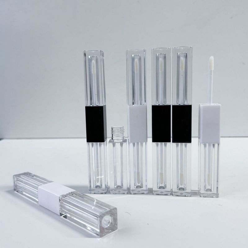 1.5ml*2/3ml*2粉色现货唇彩管包材方形双头二合一遮瑕提亮唇蜜瓶|undefined