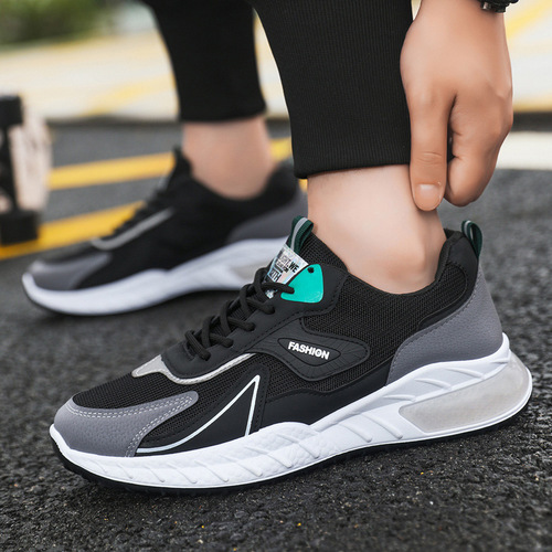 Men's Summer Casual Shoes, Versatile Men's Flyknit Mesh Sports Shoes, Thin Men's Breathable Running Shoes