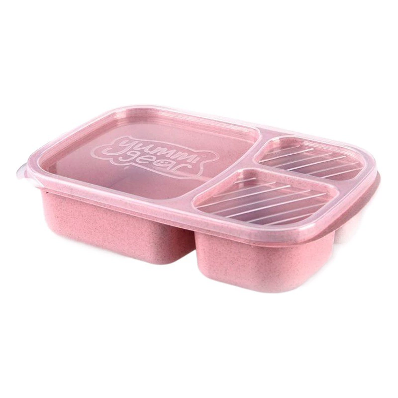 Пищевая рисовая шелуха ланч бокс пшеничная посуда ланч бокс пшеничные благовония солома отсек ланч бокс Квадратная коробка для фаст-фуда