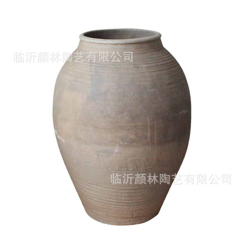 Botella de cerámica decorativa popular gran vasija de tierra gran vasija de cerámica gruesa vasija de cerámica gran vasija de cerámica